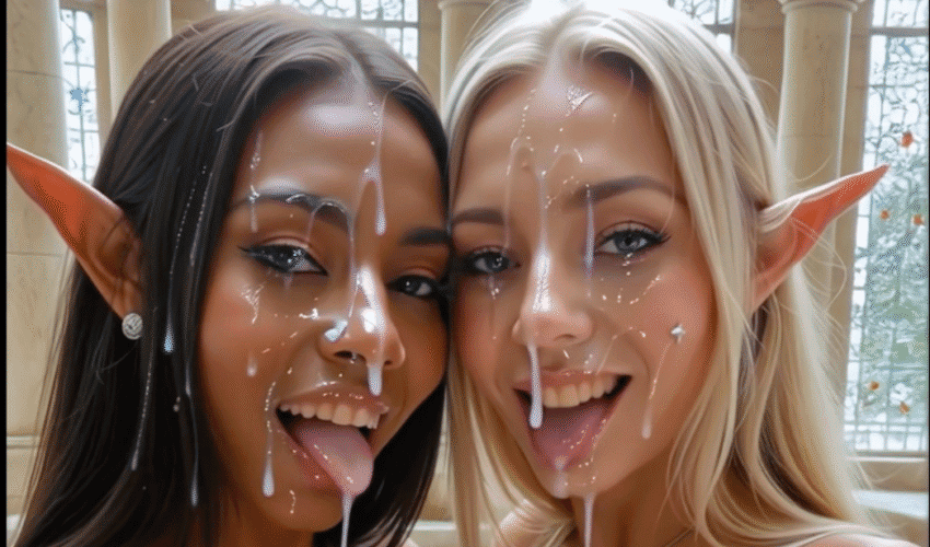Delavestra – Dark Elf Maidens: Exotic Kisses & Double Blowjob Finale