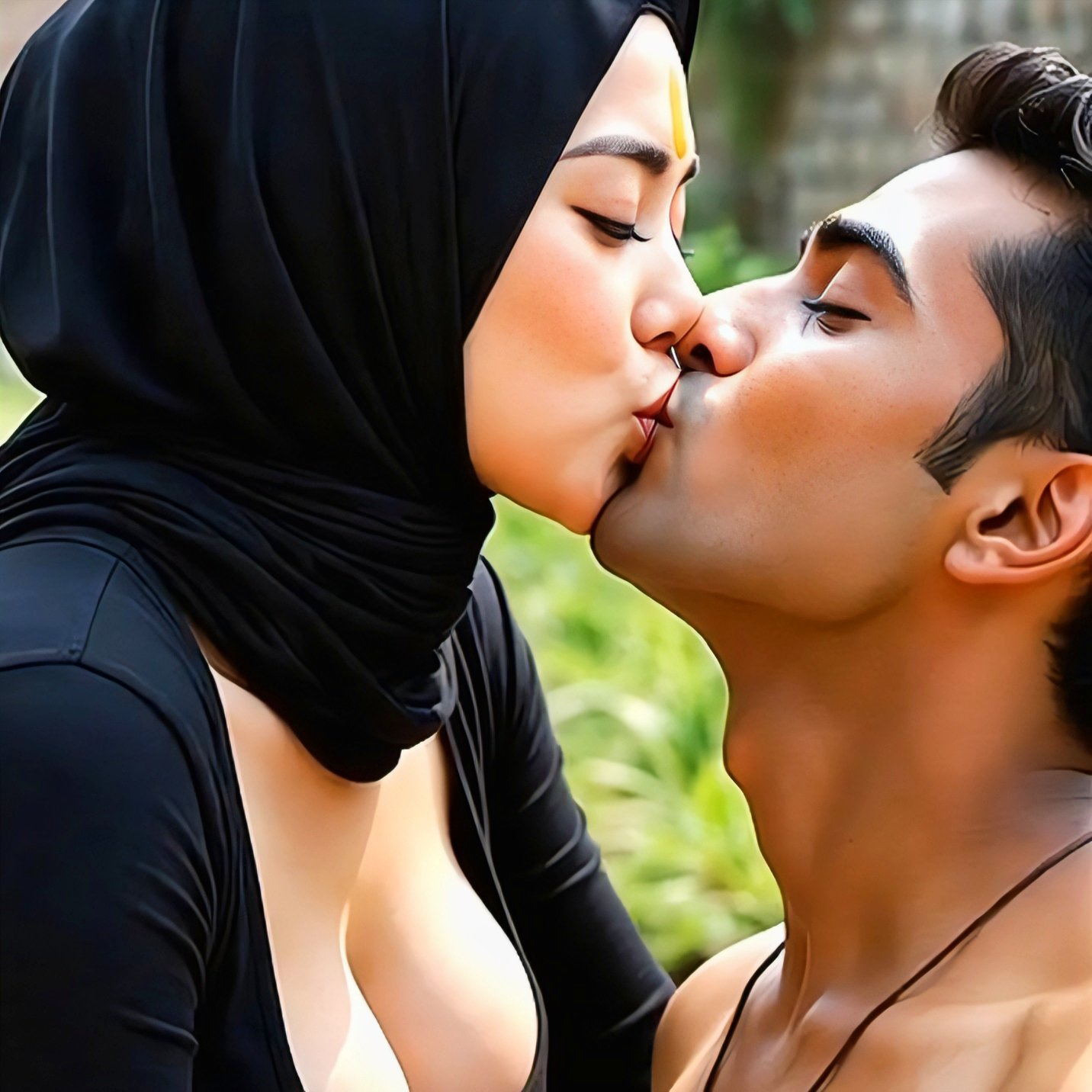 Indonesian Hijabi Indian Intimacy