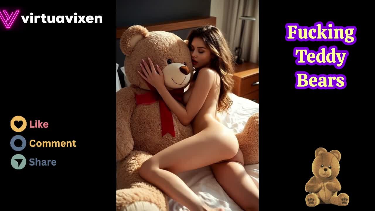 Nude girls fucking teddy bears