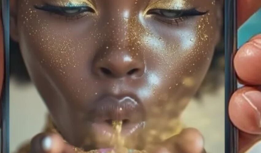 Wet blowjob with a little magic