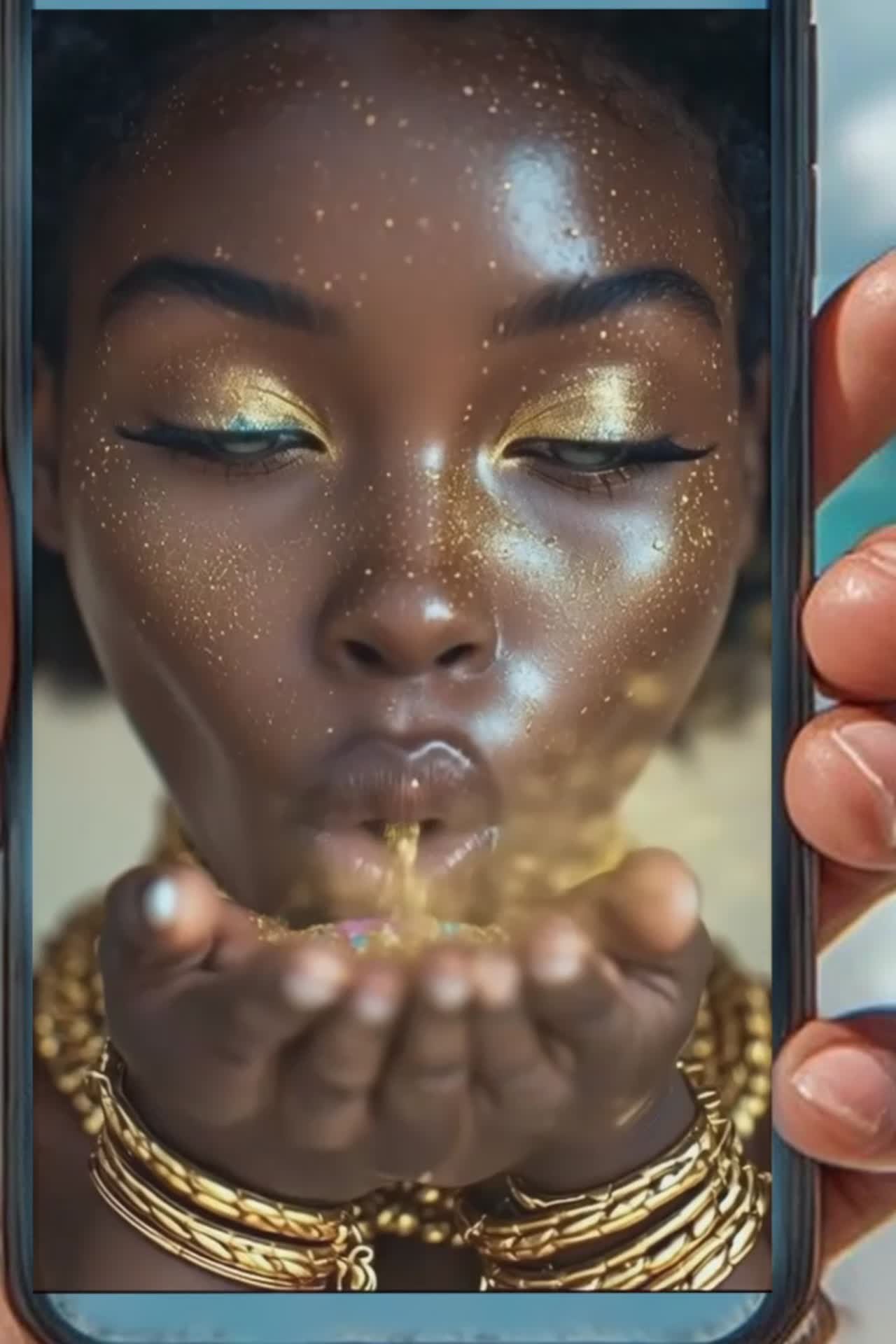 Wet blowjob with a little magic