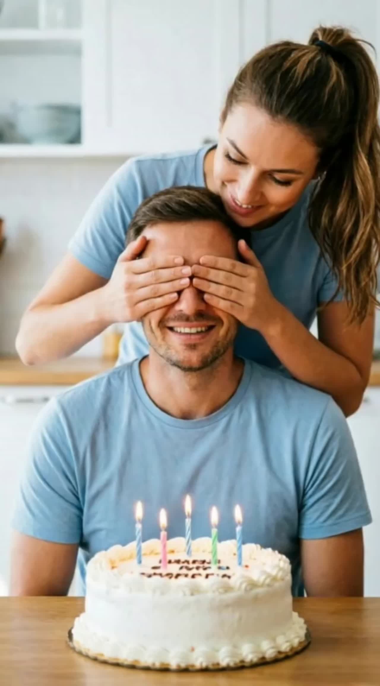 Birthday surprise. Riding a big cock