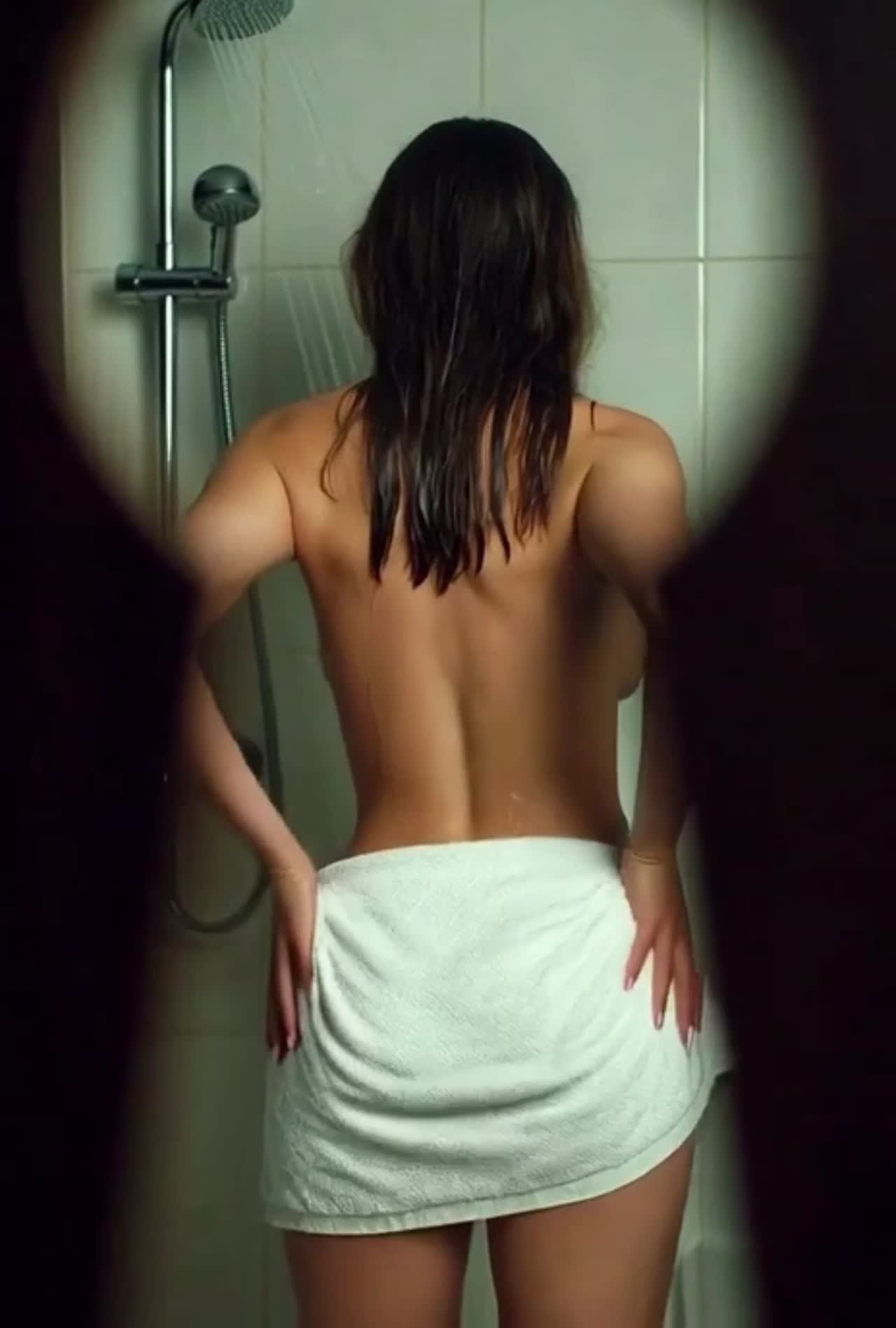 Daddy's  girl taking a shower (3)