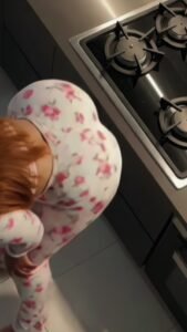 Gorgeous, Thick Red Head Twerks in Her Kitchen