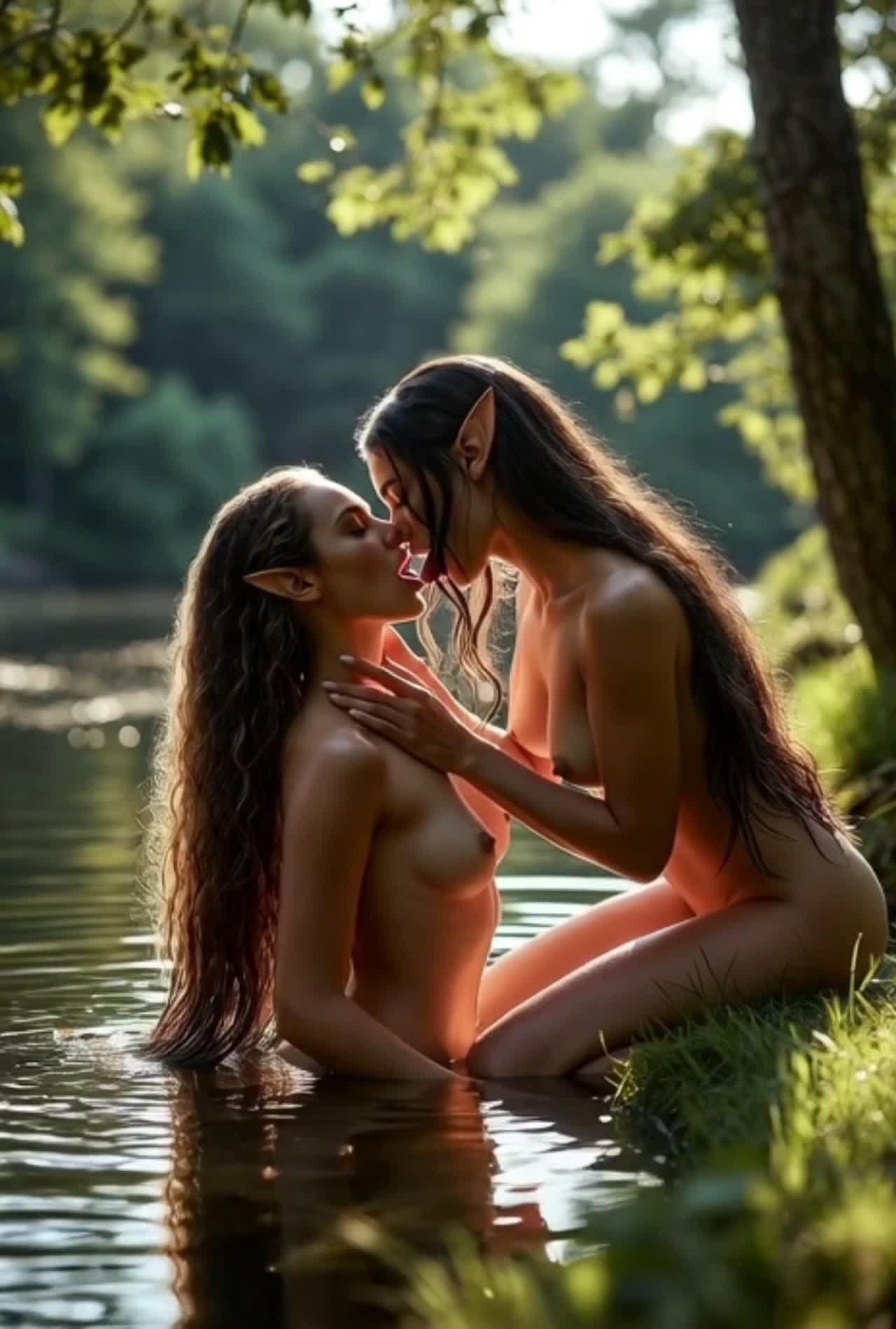 Lesbian Elfs – AI Generated Fantasy Porn
