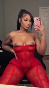 Sexy Ebony Wearing Lace Outfit