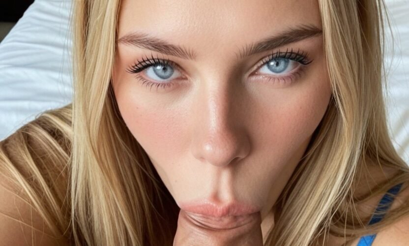 AI Blonde Beauty Deepthroat POV Blowjob