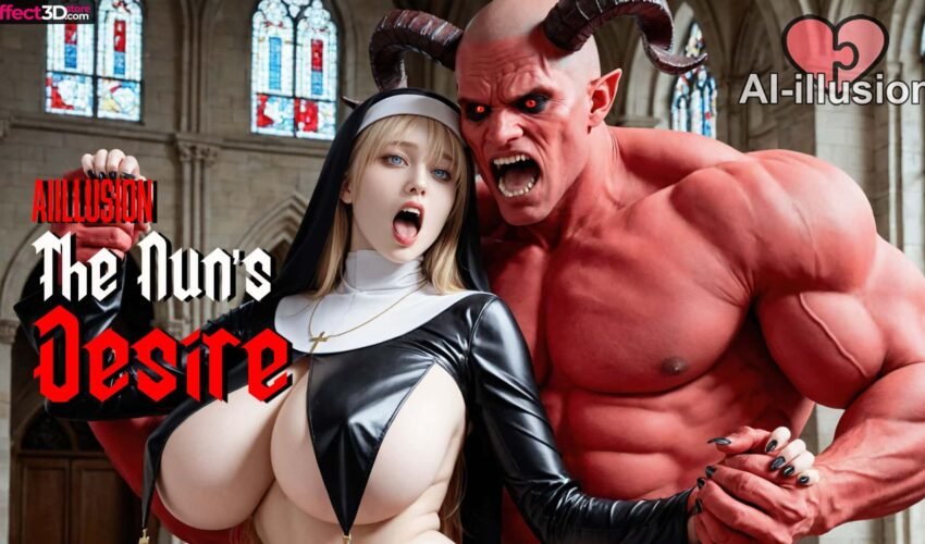 Nun Fucking With a Demon – AI Fantasy Porn by Aiillusion