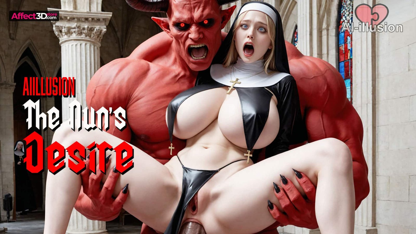 The Nun's Desire – AI Fantasy Porn by Aiillusion