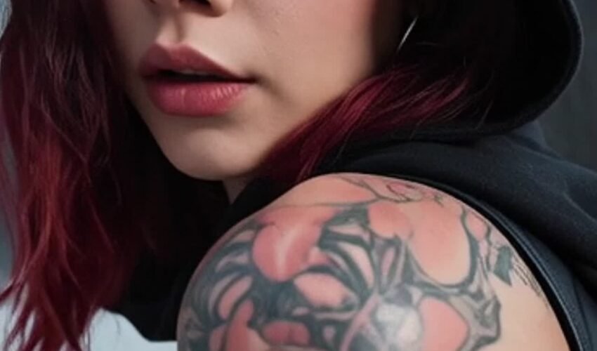 Redhead tattooed futa fucking under a full moon