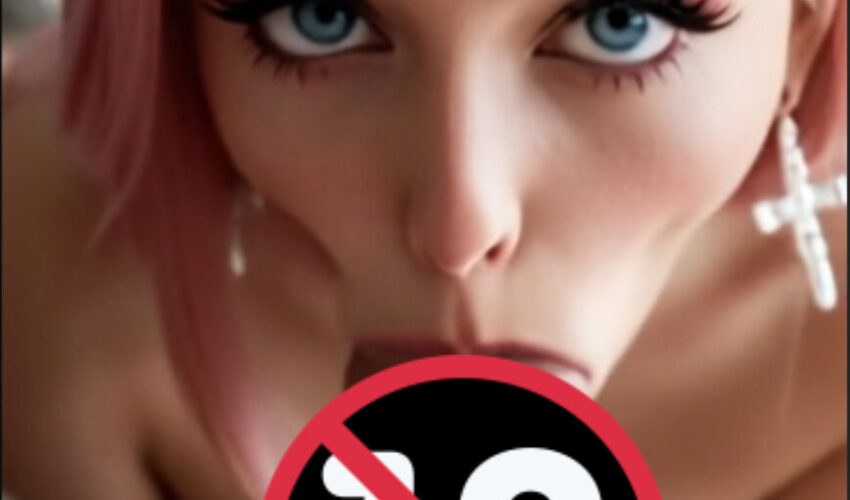 🔞 Sexy pink hair sucking cock 💦💦