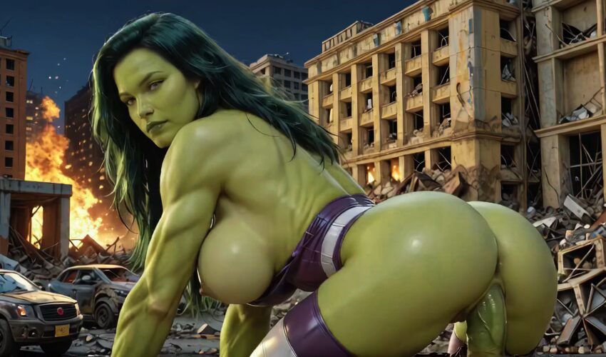 She-Hulk & Hulk Smashes After Destroying Buildings For Fun