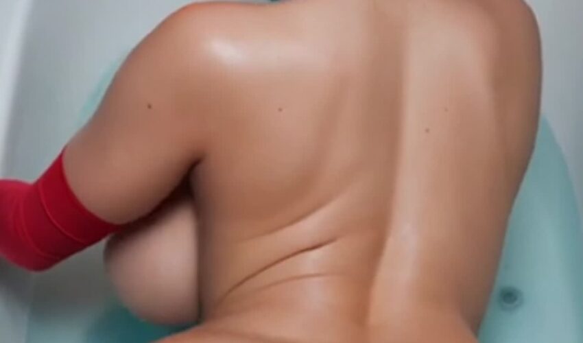 Blue-haired girl fucks hard in the bathroom