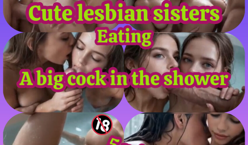 Cute lesbian sis Eating a big cock porn
