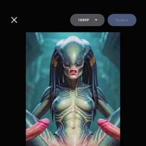 Lady Predator Extraterrestrial Threesome