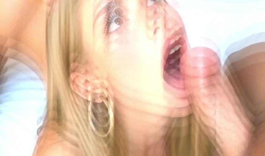 Slut Blonde take it deep in her mouth