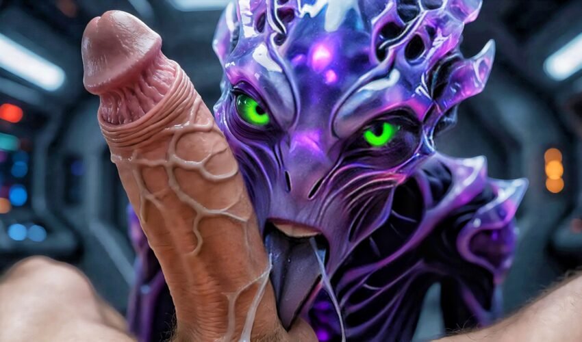 AI-Generated Alien Blowjob: Deepthroat & Facial