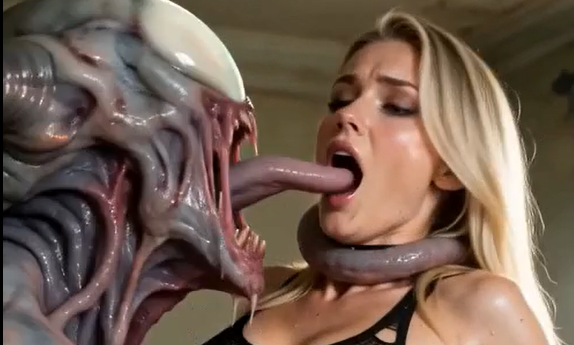 Monster Tentacles Fuck a Blonde’s Pussy and Mouth