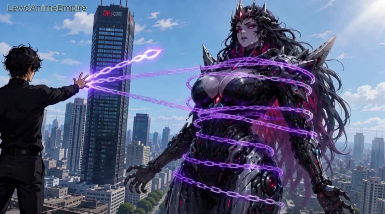 Giant Alien Conqueror Defeated by Her Own Huge Dildo & Toys