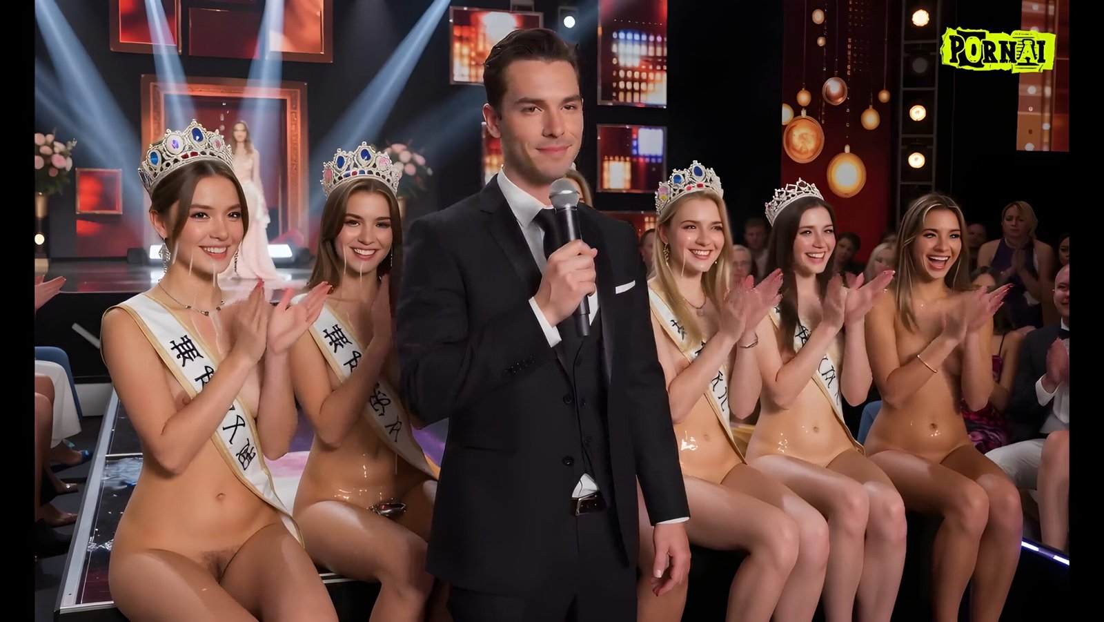 Blowjob & Cum Eating Contest: Beauty Pageant Gone Wild