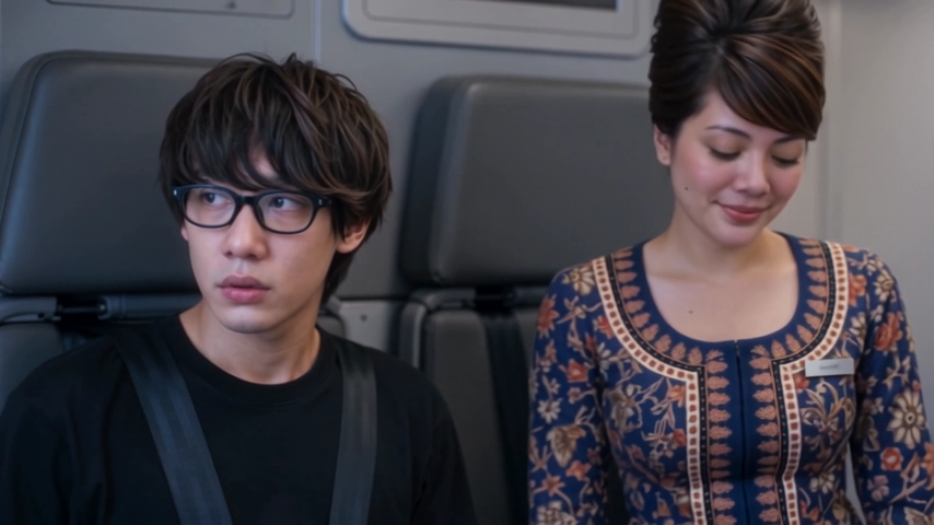 Petualangan Roni: Roni & Liara – Cabin Crew Romance: Seat 36A Night Flight VV965